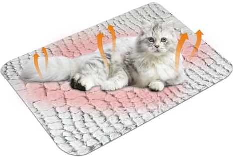 Dromzen 66×48cm Wärmedecke Katze Hund, Selbstheizende Katzendecke,Heizdecke | Selbstwärmende Katzendecke, Wärmedecke Hund, Wärmematte, Wärmekissen, Selbstwärmende Decke für Katzen