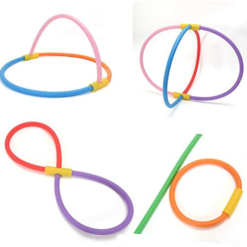 SUNGOOYUE Schaum-Poolnudeln, 59 Zoll, 2er-Pack mit Anschlüssen, Hohle Schwimmkörper für und Erwachsene, Zufällige Farben, Mehrzweck-Bastelmaterial (willkürlich)