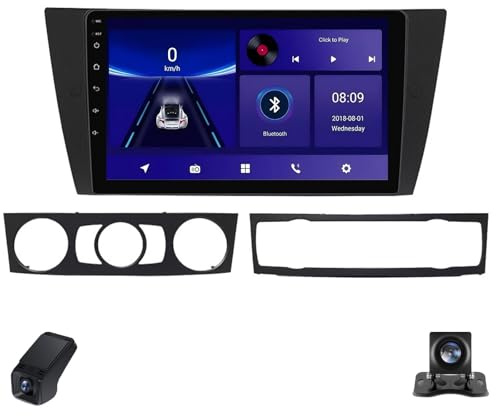 Autoradio 2K per BMW Serie 3 E90/E93 (2005-2013) Android 14 Radio doppio DIN con CarPlay, Android Auto, GPS, Bluetooth, WiFi, RDS, DSP, telecamera posteriore, ADAS DVR (C30Plus)