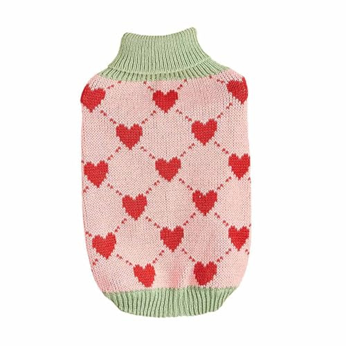 diwedaso Hundepullover Pullover Kleines Haustier Winterpullover Bündchen Winter Strickmuster Hundepullover Acryl Vier Größen Körper, L