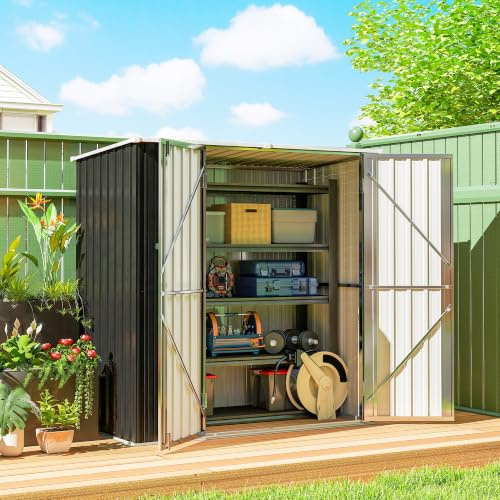 Outsunny Caseta de Jardín Exterior 1,37 m² 163x89x163 cm Gris Oscuro