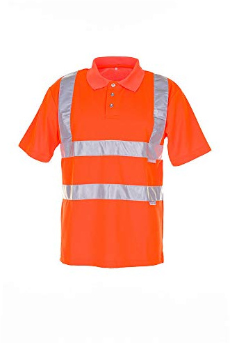 Planam 2091064 Warnschutz Poloshirt, Uni Orange, Größe XXXL