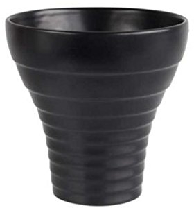 ASA 9302304 Vase Keramik, 18 x 8,5 x 18 cm, schwarz