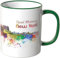WANDKINGS® Tasse, Schriftzug Good Morning New York! mit Skyline - GRÜN