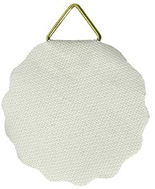 Ganci adesivi per quadri e decorazioni da parete, indicato per oggetti leggeri, Diametro 30 mm, Bianco, Confezione 10 pezzi