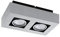 EGLO LED Deckenleuchte Loke 1, 2 flammige Aufbauleuchte Modern aus Aluminium und Stahl, Deckenlampe in Gebürstet, Chrom, Schwarz, Aufbaulampe mit GU10 Fassung, LED Leuchtmittel inklusive, schwenkbar