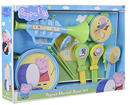 Peppa's Musical Band Set | Peppa Pig Roleplay | Includes Drum, Trumpet, Tambourine & More For Ages 3+