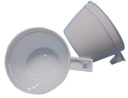 BOX-GEL PZ 100 TAZZA BIANCA ML 165 PER CAPPUCCINO CON MANICO TAZZINA BICCHIERE PER CAFFE' IN PLASTICA PLASTIC COFFEE CUP CIOCCOLATA CALDA CAFFELATTE LATTE MACCHIATO