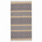 URBANARA Strandtuch Gilao - 100% Reine Baumwolle, mit geometrischem Muster und Fransen - 100 x 180 cm, Duschtuch, Handtuch, Badetuch, Saunatuch, Hamamtuch (Naturweiß/Dunkelblau/Senfgelb)