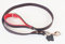 Activity4Dogs Leder Hundeleine | Echt-Leder Führleine kurz| Übungsleine 1,00 m lang | Breite 2 cm | für mittelgroße und große Hunde | Schwarz-Rot | Made in Germany