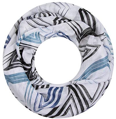 Majea Damen Loop Schal Schlauchschal Halstuch (880021) (blau 17)