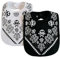 Baby Moo's | Rock'n'Roll-Baby-Lätzchen | Rockstar Babylätzchen für Jungen/Mädchen | Babyparty, Geburtstag Neutral Unisex oder Zwillinge Baby Geschenke [2er Pack 0-3 Jahre]1x Schwarz 1x Weiß Lätzchen