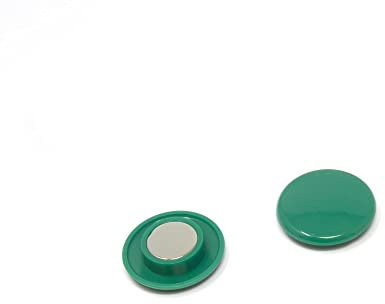 High Power Green Planning Office Magnets for Fridge, Whiteboard, Noticeboard, Filing Cabinet - 30mm dia x 11mm high - Pack of 60