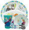 Zak Designs Disney Frozen Kindergeschirr, 5-teiliges Set, bestehend aus Teller, Schüssel, Becher und Utensilien, BPA-frei, aus strapazierfähigem Material, perfekt für Kinder