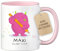 LOOXIS Personalisierte Tasse für Kinder mit Namen, Text & Motiv bedruckt – 325ml, Keramik, versch. Farben – Geschenkidee Jungen, Mädchen, Einschulung, Kindergarten – Rosa, Monster