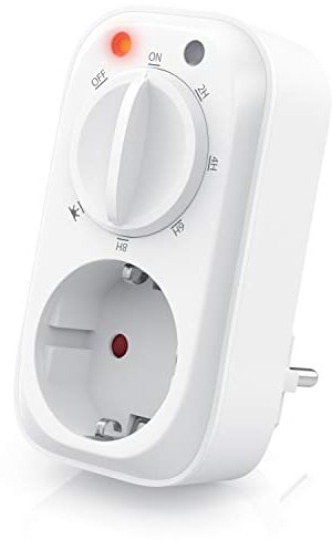 CSL - Digitaler Countdown Timer mit Dämmerungsschalter - Zeitschalter Zeitschaltuhr – 2 4 6 8 Stunden und Dauermodus ON/Off einstellbar – Steckdose – 3600 W 16 A - Version Indoor - Energieeffizient