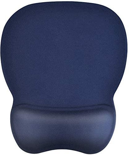 EooCoo Mauspad mit Gelkissen, Ergonomische Mousepad mit rutschfest Silikon Unterseite, 4mm - Navy Blau