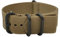 masar 24mm ZULU - Olive/Schwarz - Heavy Duty - Uhrenarmband - Universal 24 Zulu Olive black