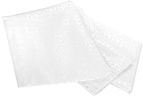 com-four® Tischdecke XXL - Eckiges Tischtuch mit Muster - Tischdecke aus Polyester - Tafeldecke für Weihnachten, Geburtstag, Hochzeit - 220 x 150 cm