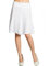 Caspar Damen Midi Sommer Leinenrock Knielang Sommerrock mit Stretch Bund - RO014, Farbe:weiß, Mode Größe:L-XL