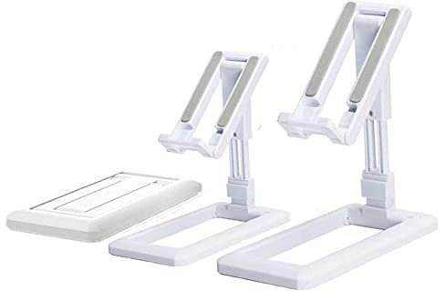 HDDH Support Téléphone, Support Dock Compatible pour téléphone Portable, Support Tablette, Support Telephone réglable antidérapante,Accessoires, Bureau, d'autres Smartphones (White)
