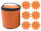 Lampada Emergenza Portatile per Auto, Luce Emergenza Auto LED Road Flares, Lampeggianti per Trattori Magnetici, Lampeggiante Magnetico Blu a Batteria Emergenza, Emergenza Muletto (Arancione, 6 Pcs)
