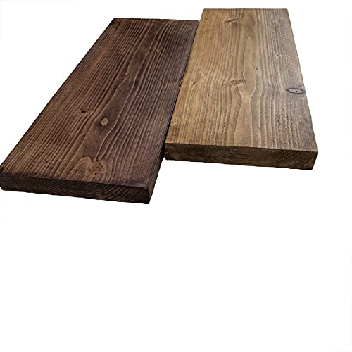 Generic Rustic Reclaimed Scaffold Board Shelf Industrial (Rustic Pine, 100cm)
