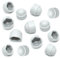 TERF® Lot de 20 cache-écrous hexagonaux en plastique blanc M10 (clé de 17 mm) pour écrous et boulons hexagonaux