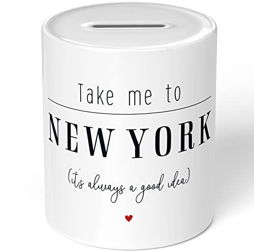 JUNIWORDS Spardose Sparbüchse, Take me to New York (It's Always a Good idea)
