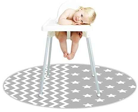 Niktule Splat Mat für unter Hochstuhl - Waschbare Bodenspiel Picknickmatten Tischdecken, Tragbare Spill Mat, Wasserdichter Rutschfester Bodenschutz für Babys, Kinder, 51 Zoll