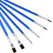 KINBOM 6pcs Detail Paint Brush Set, Thin Detail Paint Brush Miniature Paint Brushes Fine Tip Paint Brush for Watercolor Oil Acrylic Facial Detail Paint (Blue, 3 Specification)