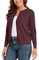 CUNYI Women’s Cardigan Sweater Long Sleeve Classic Crew Neck Ladies Coat with Buttons Casual Elegant Outerwear, Wine M