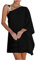 MICKURY Ballkleider Damen lang,mädchen Kleider festlich,red Kleid,Festkleider Hochzeit,Kleid Carmen Ausschnitt,Abendkleid Langarm,luxuar Kleider,Kleid mit Volant,Kleider(B-Schwarz,L)