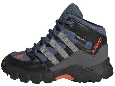 adidas Unisex Baby Terrex Mid GTX Shoes, Wonder Steel/Grey/Impact Orange, 25 EU