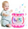 Baby Toys 6 12 18 Months Unicorn Carousel Rotating Projector Light Up Toys with Music, Early Learning Musical Toys for 1 2 Year Old Girls Boys, Educational Toy 1st Birthday Gifts Present 4.5in(Pink)