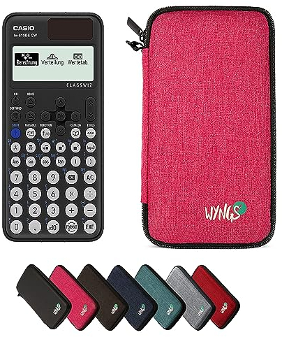 Casio fx-810DE CW inklusive Schutztasche von WYNGS in Pink - Basic Set