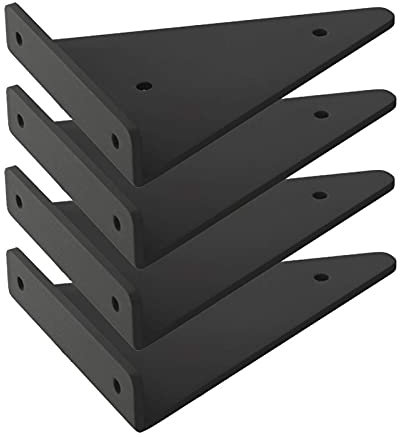 XUDONG Wandregal Unsichtbare Befestigung 2/4 Stück Dreiecksträger Regalträger Unsichtbares Regal Metall Unsichtbarer Regalträger Schwebender Dreiecksträger Aus Metall Schwarz Regalträger