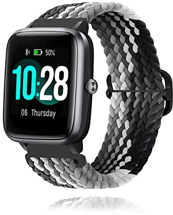 AireWiki 19mm Stoff Armband Kompatibel mit ID 205 / 205L / ID215G Armband Nylon Für Herren Damen Sport Ersatzband mit Uhrenarmband Für ID 205 / 205L / ID215G (11)