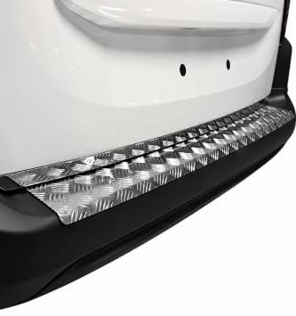 OMAC Ladekantenschutz für Peugeot Partner 2018-2026 Aluminium Schwarz | Stoßstangenschutz, fahrzeugspezifische Passform
