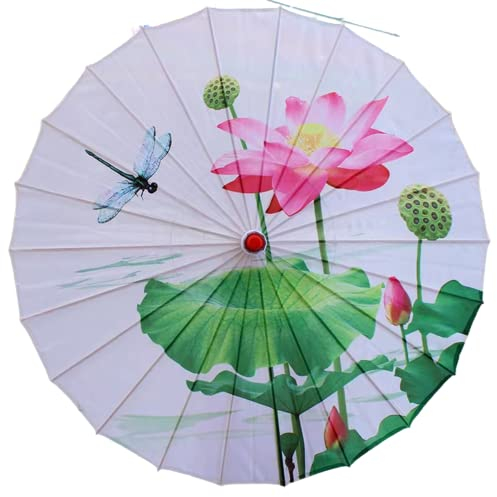 FLAIGO Sonnenschirm asiatischer japanischer chinesischer Ölpapierschirm dekorativer Holzgriff klassische bunte Malerei Tanzen Requisiten für Hochzeit Verkleidung Cosplay Fotografie Tanzen (Stil E)