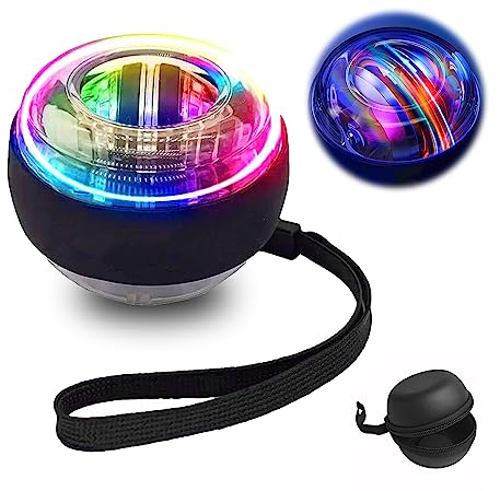 Gyroskopischer Handtrainer, Rotationsball Handgelenk Ball, Fitnessgeräte Handgelenkball, Handgelenk Trainerball, Power Ball Drehzahlmesser zum Training der Hand und Armmuskulatur Hand Trainingsgerät