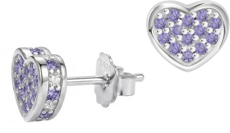 Ohrringe für Mädchen Herz Kinder Creolen Nickelfrei 925 Sterling Silber Anhänger Mädchenohrringe Charm Design Hypoallergen Silberohrringe, Geliefert In Schmuck Geschenkbox