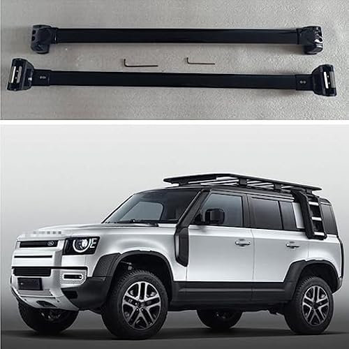 NOVSKI 2 Stück Auto Querträger Dachträger für Defender 90 110 2020 2021 2022,Dachgepäckträger Gepäckträger Roof Rack Rails Diebstahlsicherung Zubehör