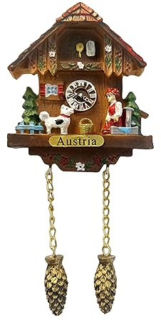 Kuckucksuhr Österreich Kühlschrankmagnet Reise Souvenir Kühlschrank Dekoration Magnetaufkleber Handbemalt Handwerk