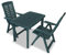 YITHOPI Terrassenmöbel Gartensofa Möbelsets 3-TLG. Bistro-Set Kunststoff Grün