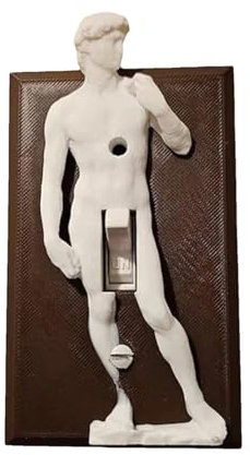 FASSME Lichtschalter-Abdeckung, Dekoration, Skulptur, Lichtschalter-Abdeckplatte, lustige Skulptur-Kippschalter-Abdeckung, Hebel-Lichtschalter-Abdeckung für Wand- -Kunst-Dekoration