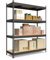 baudim - Schwerlastregal, Fachlast 1200kg, Robustes Lagerregal, Stahlregal, Lastenregal, Garageregal,Weitspannregal, Keller, Werkstatt, Schwarz, 180x180x60