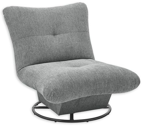 Stella Trading Maranello Sessel Wohnzimmer, Grau - Bequemer Fernsehsessel Relaxsessel drehbar - 96 x 75 x 93 cm (B/H/T)