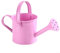 Regadera de metal con asa para plantas de interior y exterior (rosa)