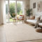 the carpet Deluxe Wool Handgewebter Wollteppich im natürlichen skandinavischen Boho-Look, Handarbeit für einen einzigartigen Stil, Taupe, 160 cm Rund